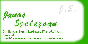 janos szelezsan business card